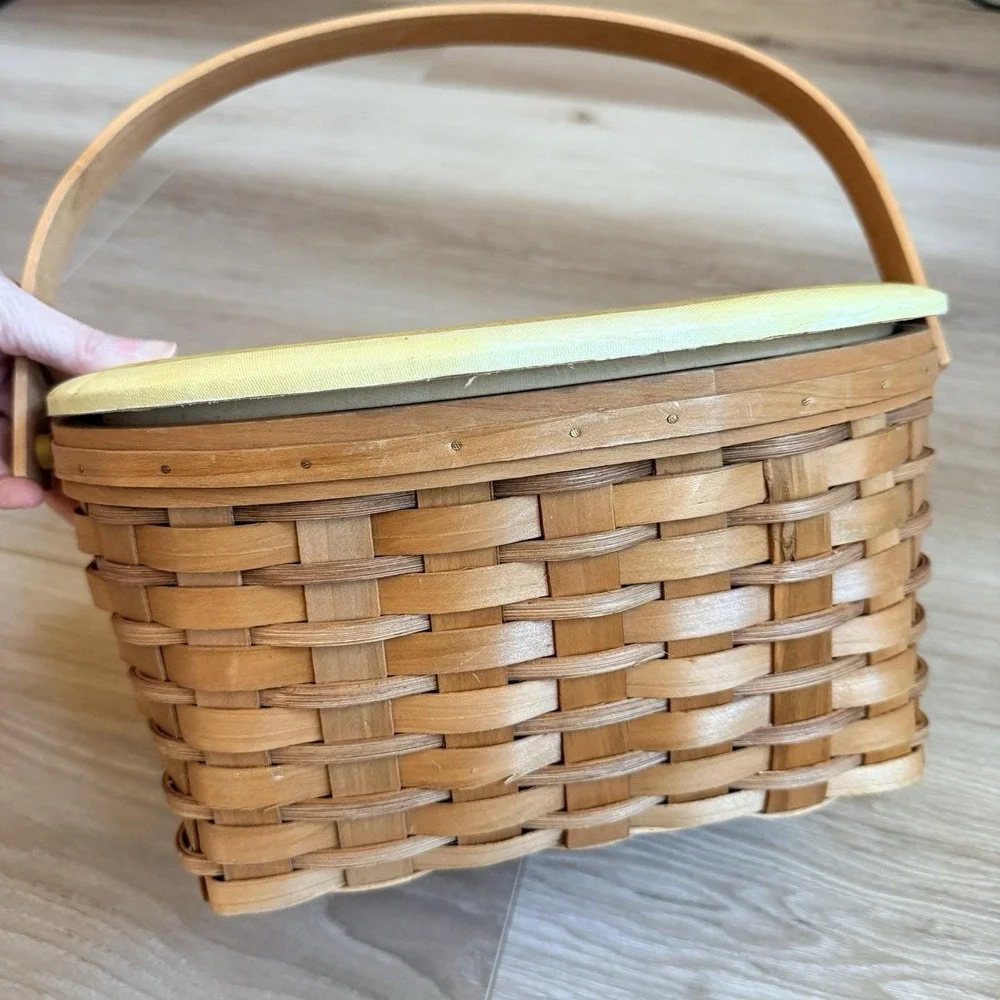 Harvest Fall Decor Basket with Lid and Handle Autumn Pumpkin